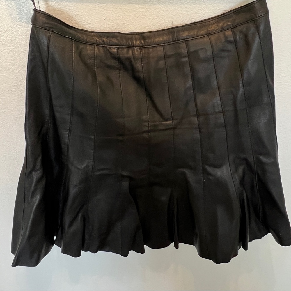 Banana Republic Black Leather Skirt